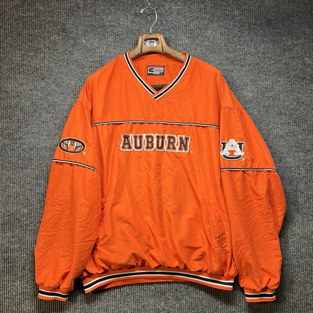 Vintage Auburn Colleseum Athletics Long Sleeve Sweatshirt Orange College 90s